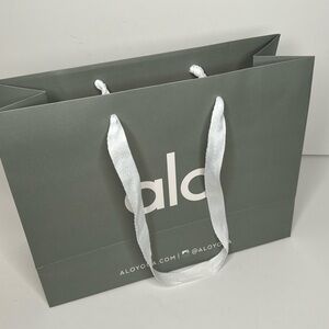 Gray Green alo Yoga Shopping Bag Gift Bag